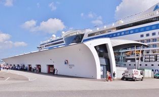 passengers in a port in germany
