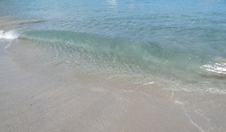 Blue-green ocean wave on the caribbean