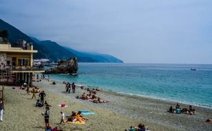 people on the Amalfi Coast in Italy