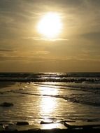 sunset on the baltic sea