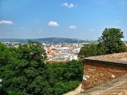 panorama of the city of Brno in the Czech Republic