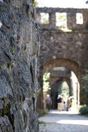 castle ruins in baden-baden in germany