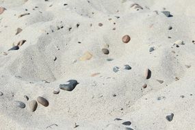 Small Stones on a sand beach