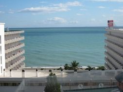 contemporary hotel at sea