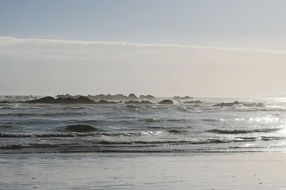 Back light on beach