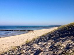 breakwater on the sandy beach of the Baltic Sea