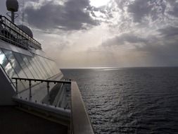 cruise liner in the ocean