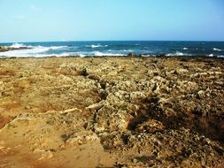 stone beach in sicily