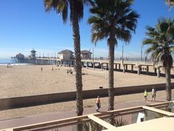 huntington beach on a sunny day