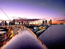 Night picture of miami