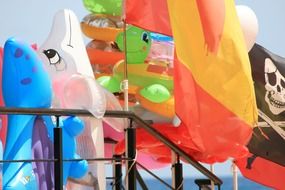 colorful colors at the beach shop