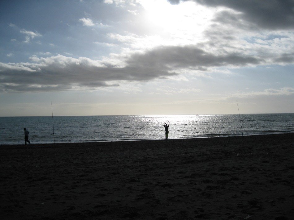 Beach under the clouds