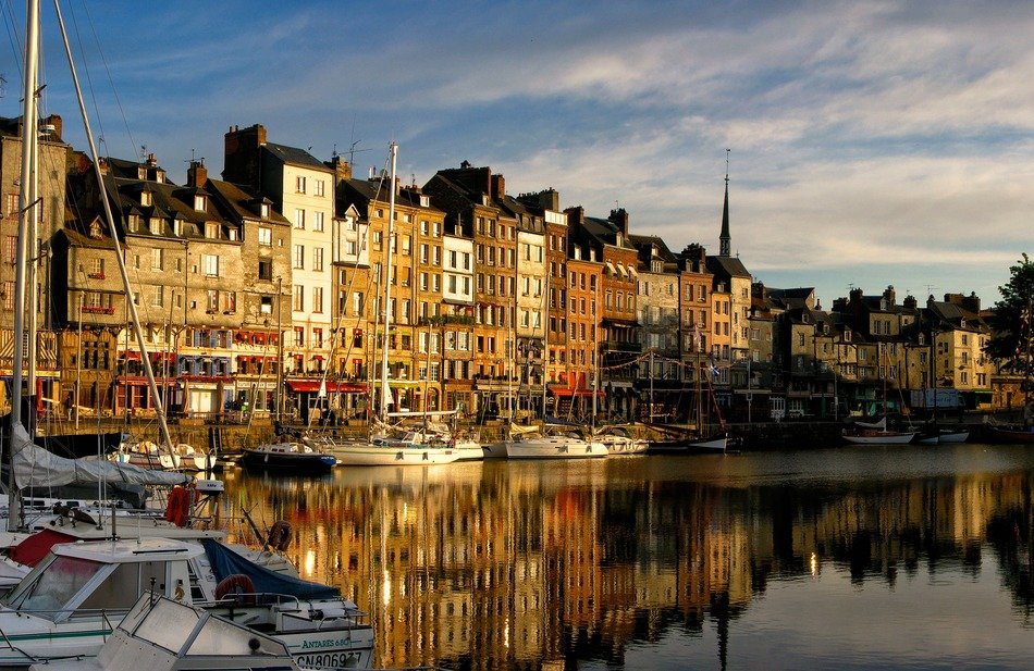 panorama of the fishing village in Honfleur