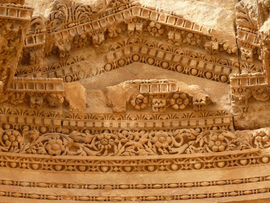 relief fresco in Jerash