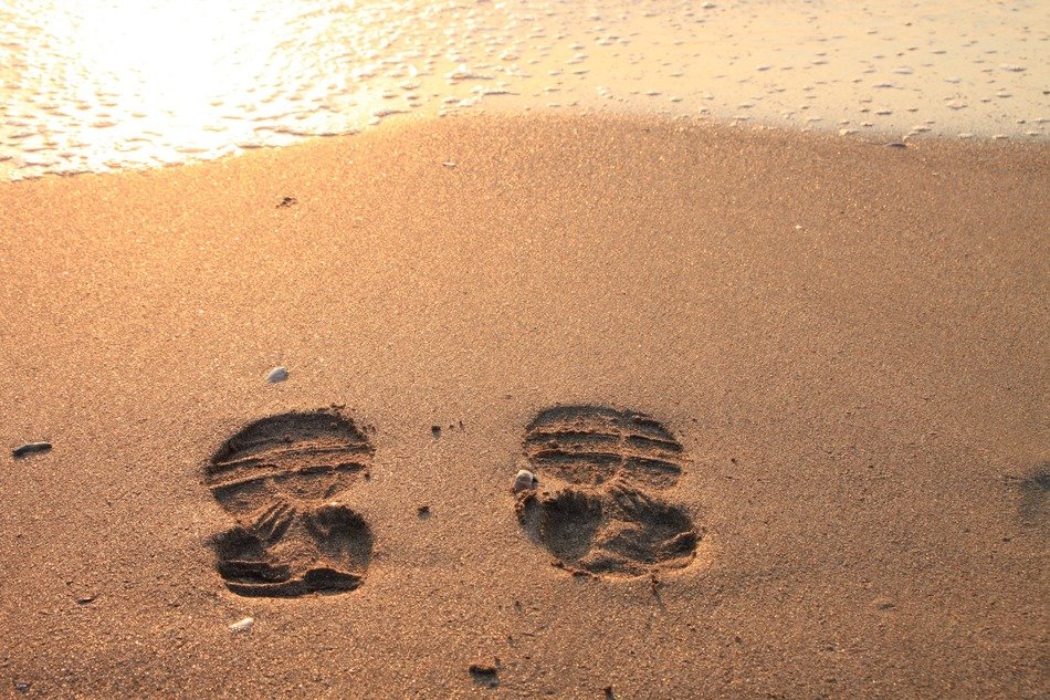 footprint on sand