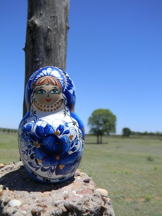 Mongolian matryoshka outdoors