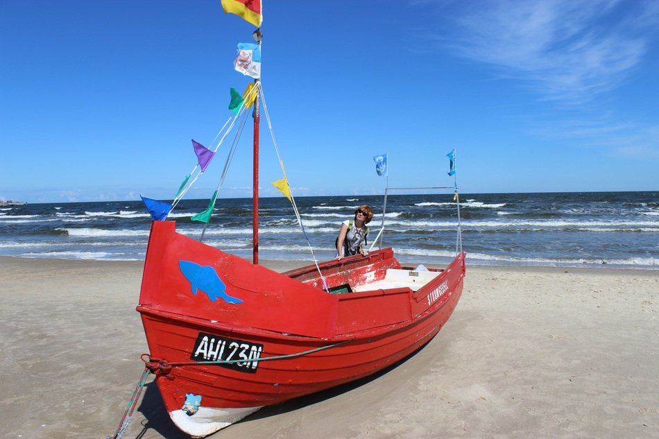 Boat on the beach in Germany