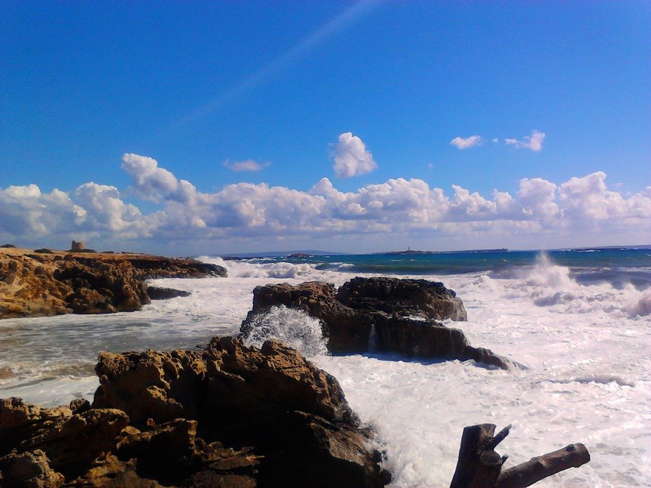 stones in the water on the Balearic Islands