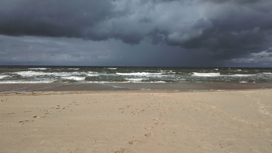 the baltic sea coast in Poland