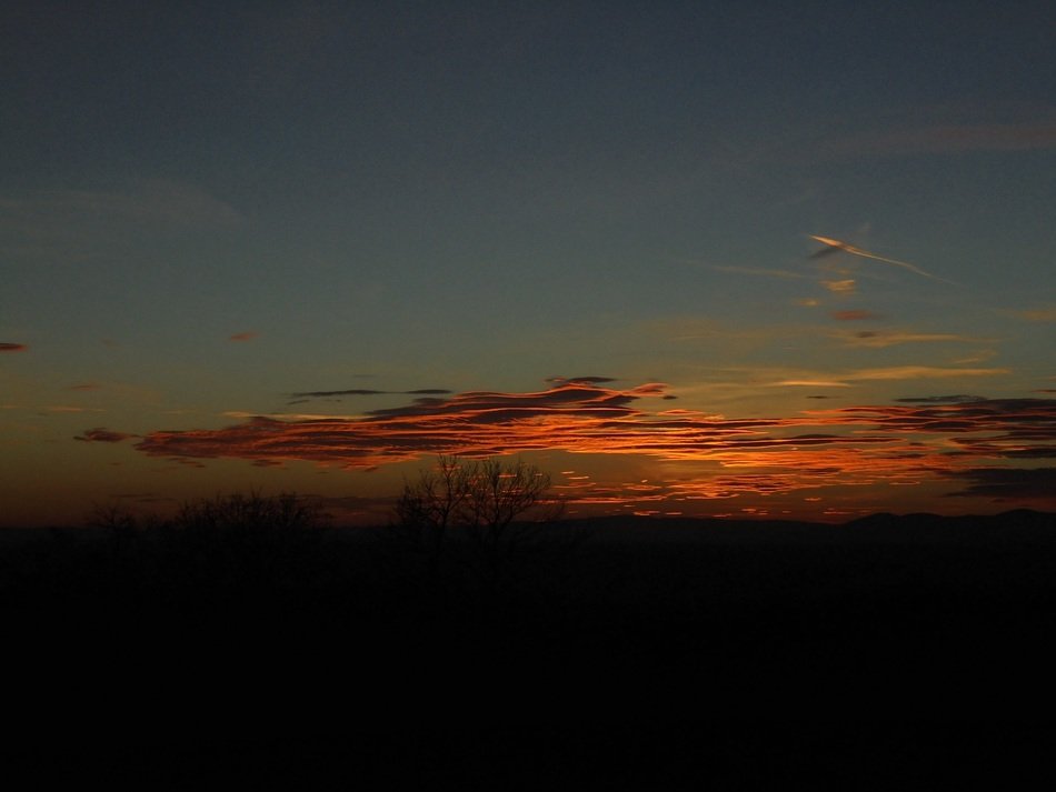 last light at sunset sky