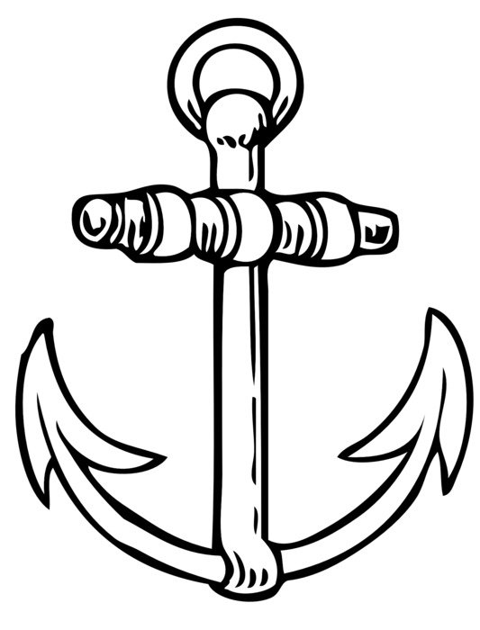 drawing of the marine anchor