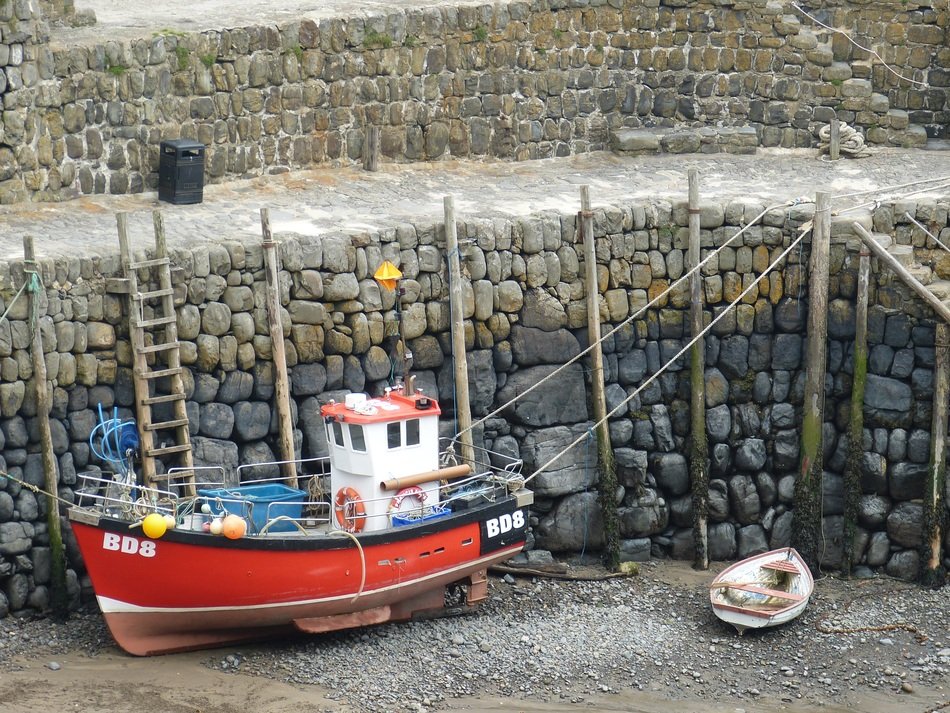 fishing boat at port of cornwall