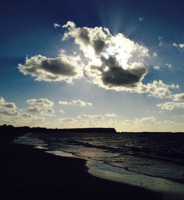 beautiful spellbinding sunset in Sardinia