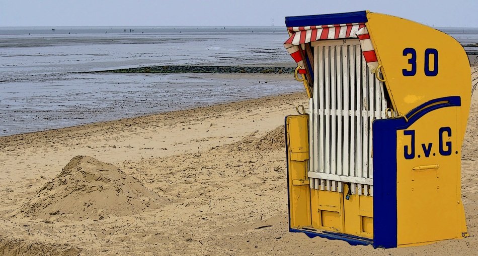 the beach of the north sea