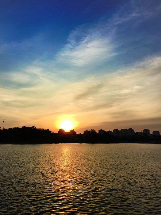 Sunset on ocean