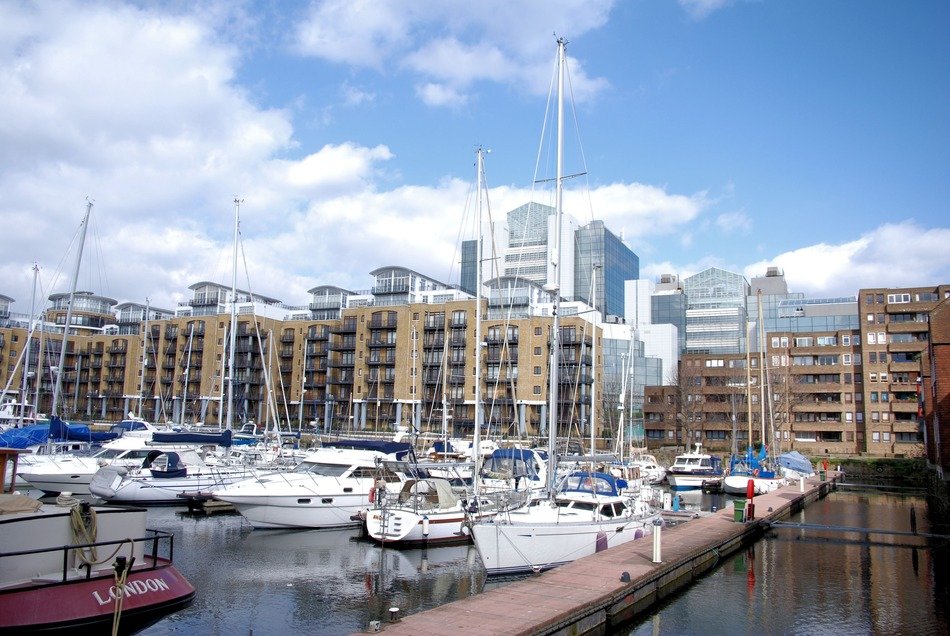 yachts in the port of london