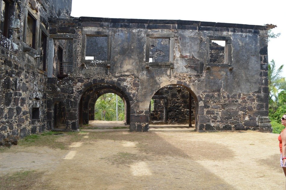 ancient dark stone castle bahia brazil