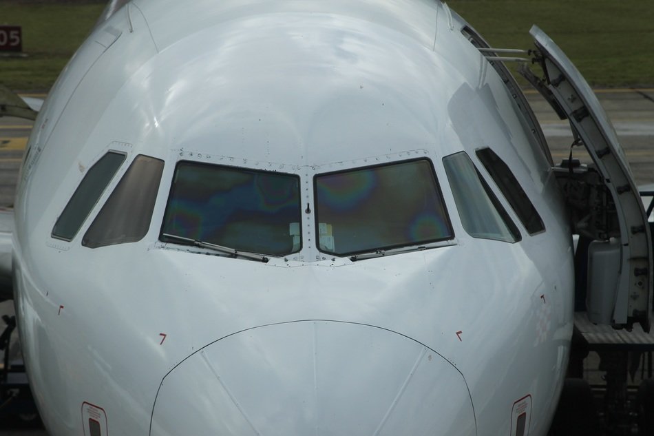 cockpit on the plane