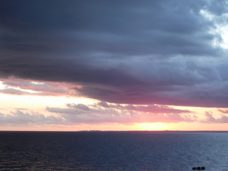 dark clouds over the sea in costa rica