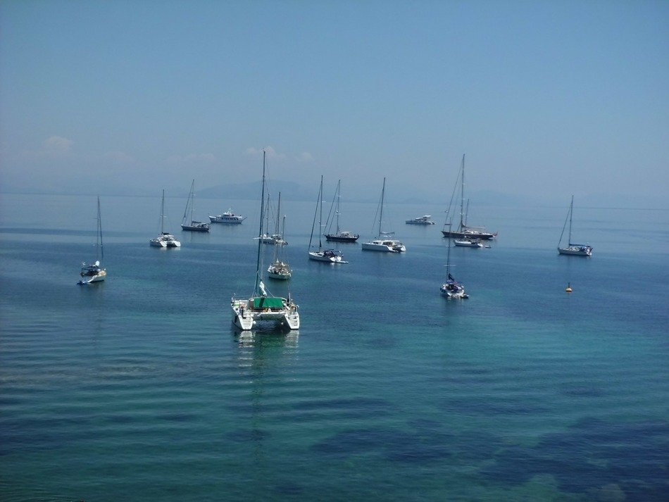 yachts in the turquoise sea