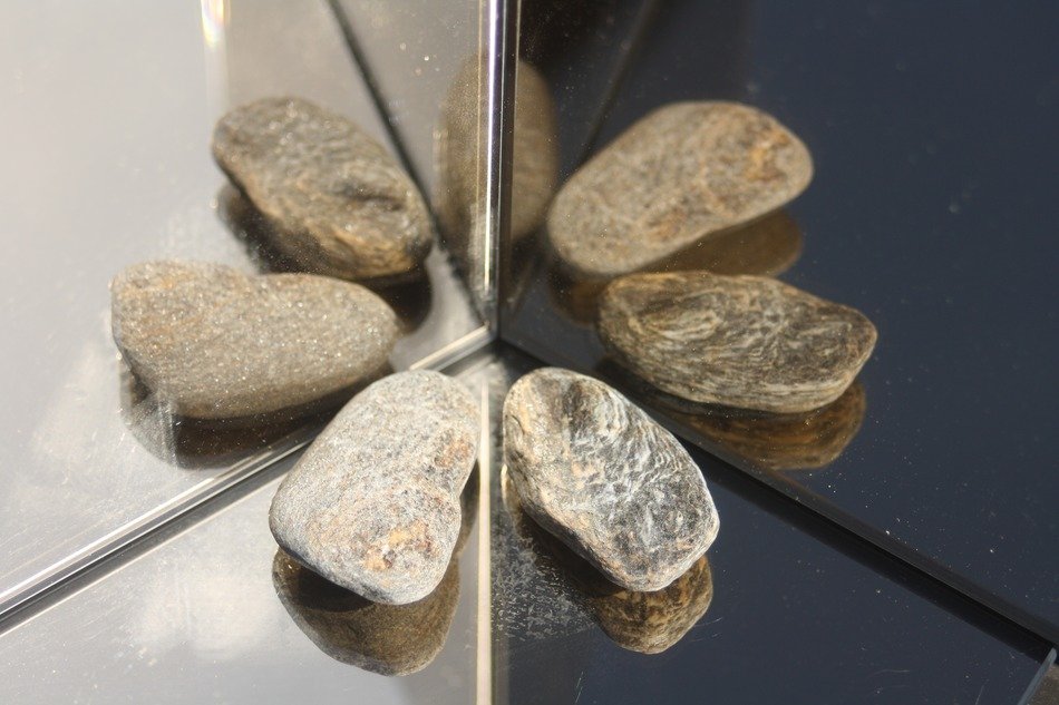 stone circle in mirror image