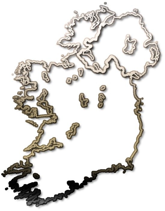 ireland geography map drawing