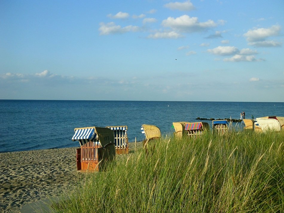 sunny beach on the baltic sea