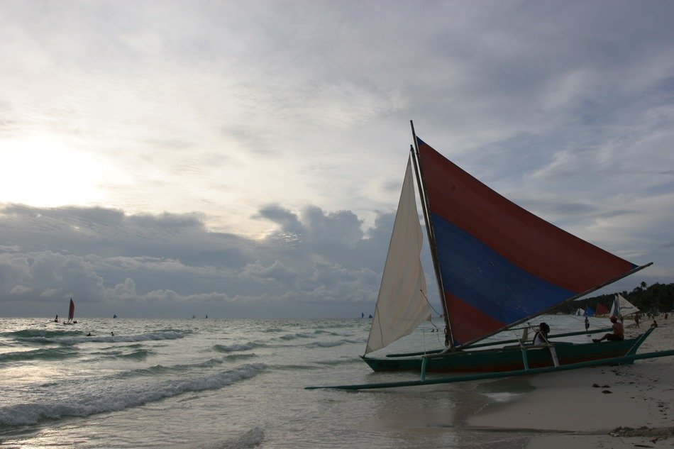 sailing boat on the beach