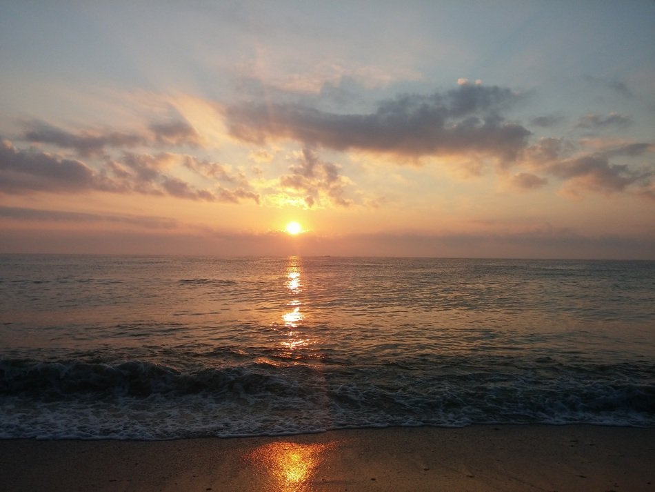romantic sunset over the Black Sea