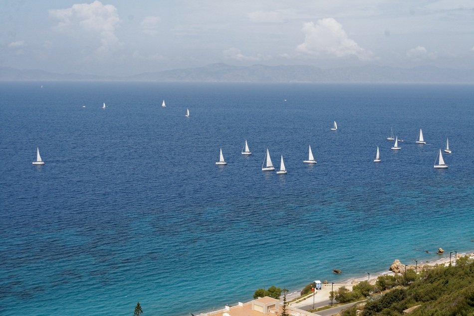 sailing boats near Rhodes, Greece
