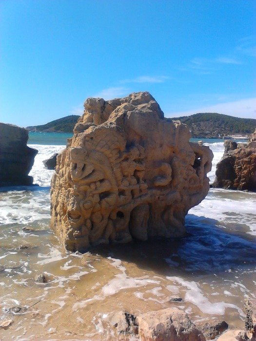 rock on the balearic islands