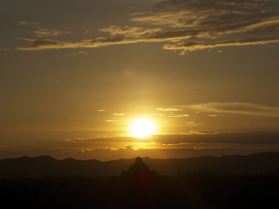 sunset in Burma