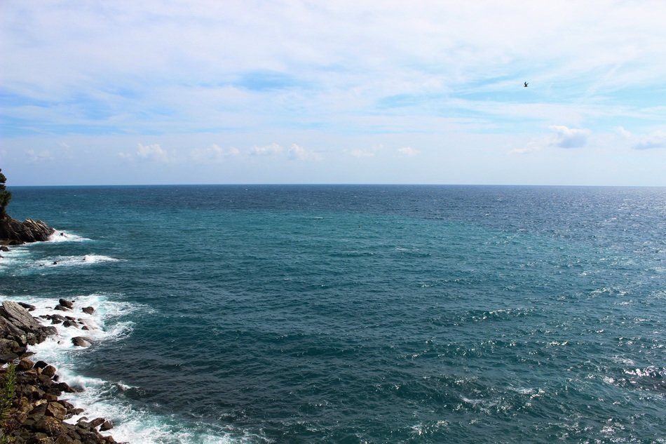 beautiful view of the lonely sea