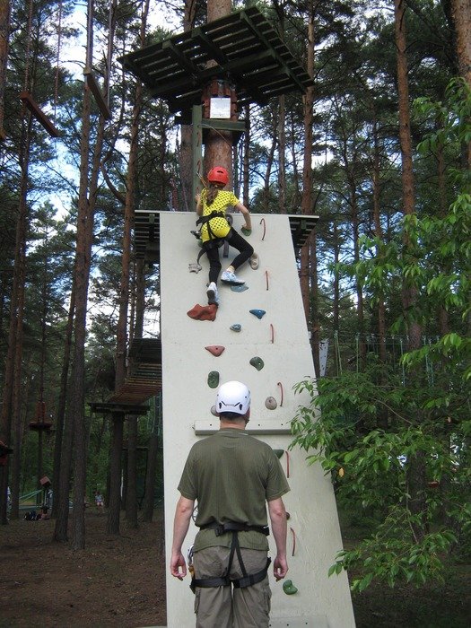 rock climbing lessons in the rope park
