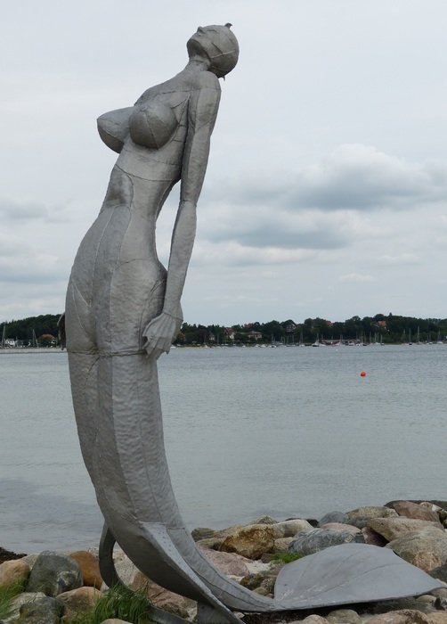 statue on the shore of the Baltic Sea in the city of Ekernferde