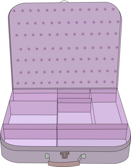 suitcase purple drawing