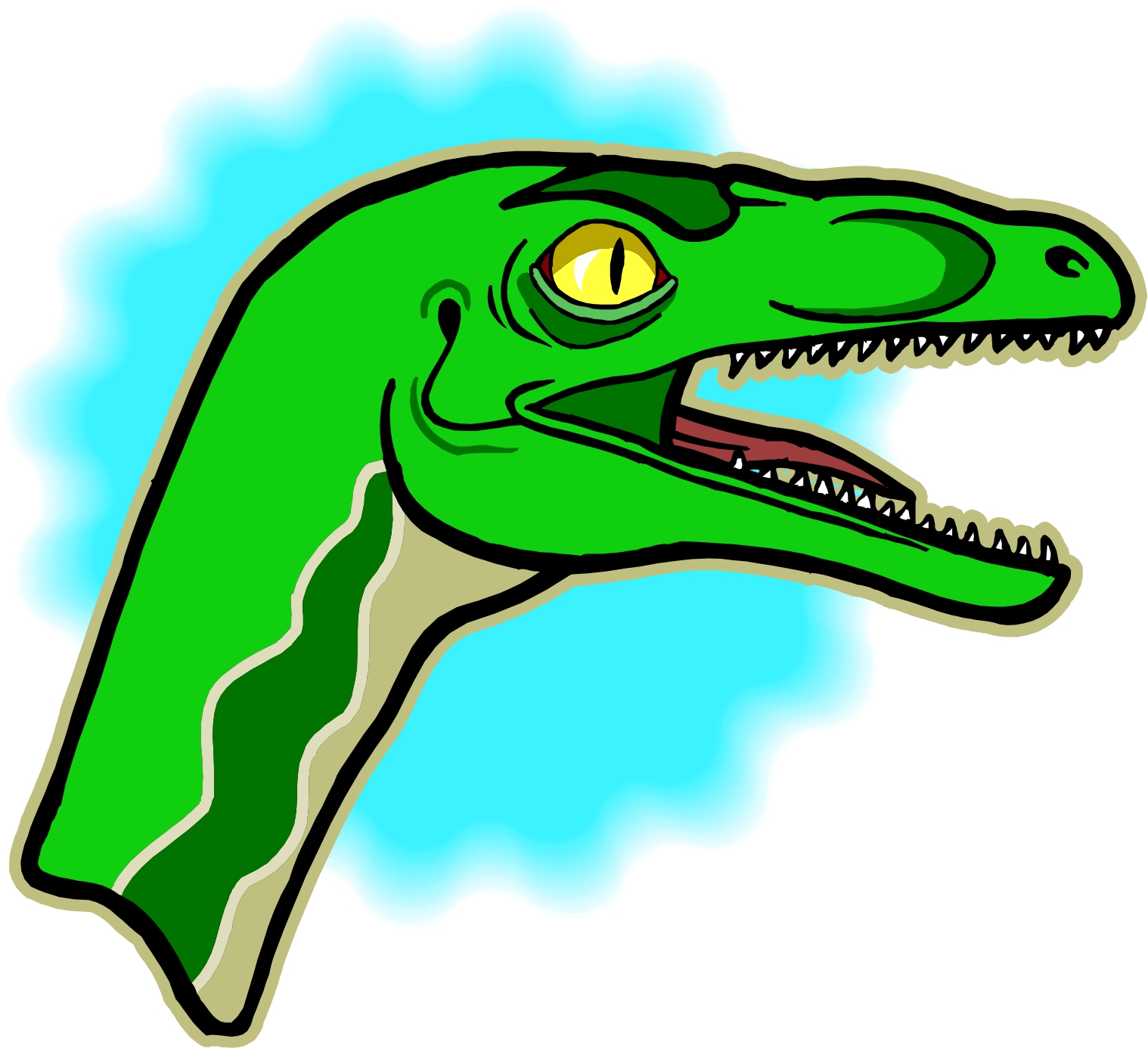 Голова динозавра на белом фоне
