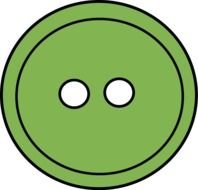 Green Button Image Large Sewing
