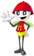 cartoon character with wings as a picture for clipart