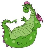 green dragon with pink wings